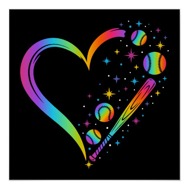 Póster Rainbow Baseball (Frente)
