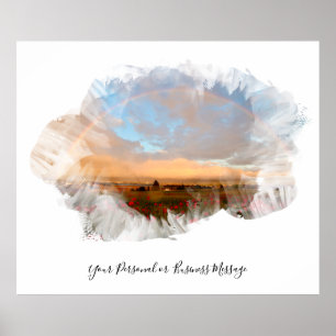 Poster *~* Rainbow Beach Waves Ocean Artsy Floral AR11