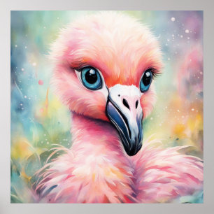 Poster Rainbow Birds Flamingo 3