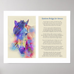 Poster Rainbow Bridge for Horses Sympathy