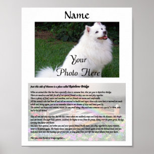 Póster Rainbow Bridge Pet Memorial White