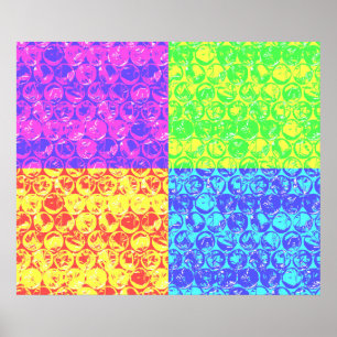 Póster Rainbow bubble wrap pop art