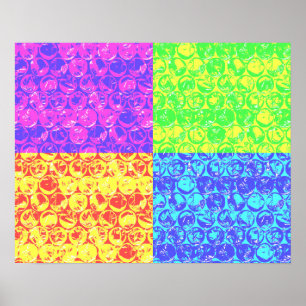 Póster Rainbow bubble wrap pop art