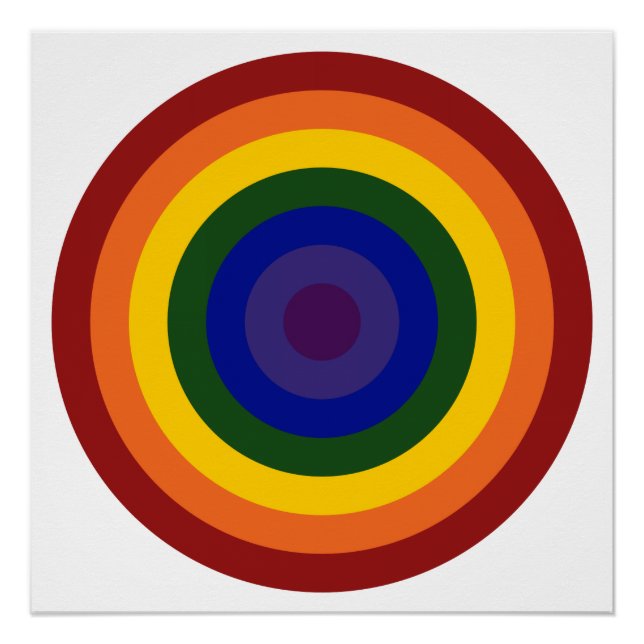 Póster Rainbow Bullseye (Frente)