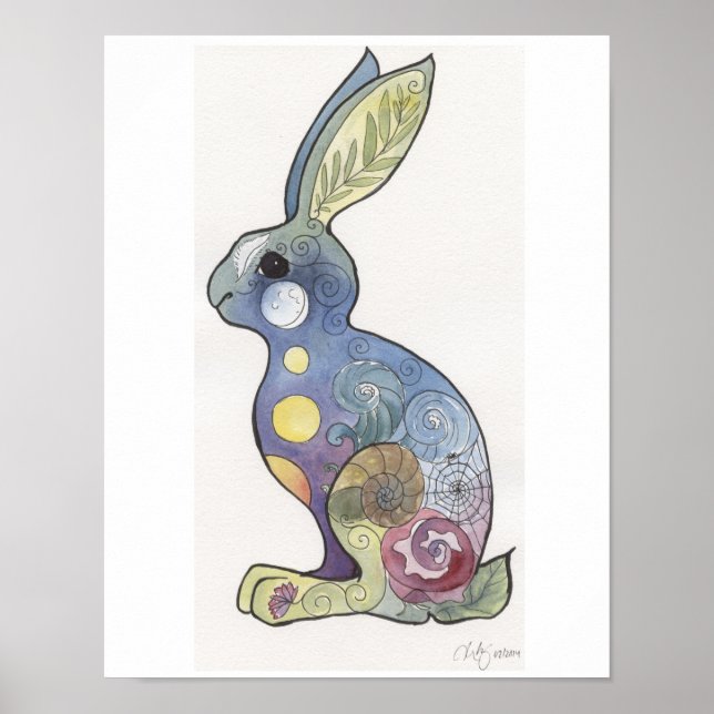 Póster Rainbow Bunny (Frente)