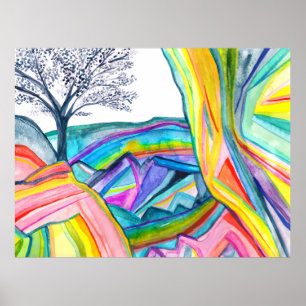 Poster Rainbow Canyon Watercolor