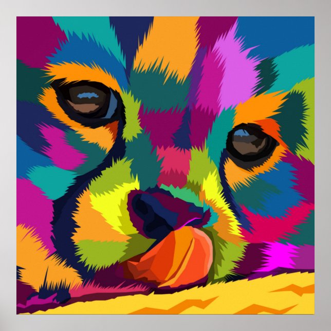 Poster Rainbow Cheetah (Frente)