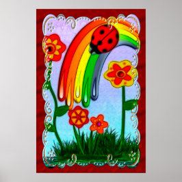 Poster Rainbow Deseja Arte Infantil