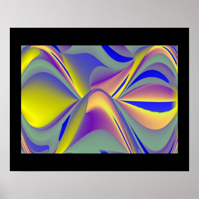 Póster Rainbow Eye, Abstrato 3D Art (Frente)