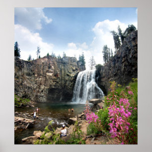 Poster Rainbow Falls Waterfall - Devils Postpile - Sierra