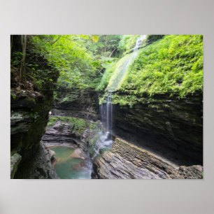Póster Rainbow Falls, Watkins Glen State Park, Nova Iorqu