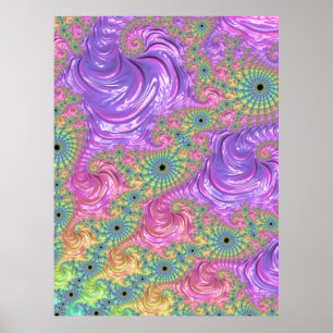 Póster Rainbow Fractal