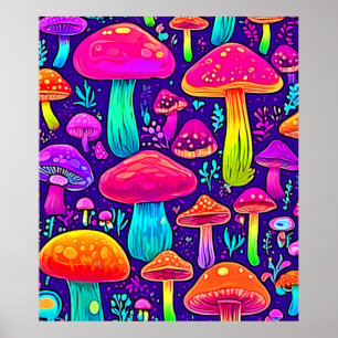 Poster Rainbow Fungus: Sonho de Cartoon