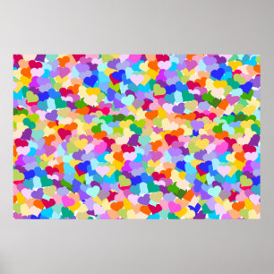 Póster Rainbow Heart Confetti