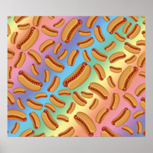 Poster Rainbow hotdog