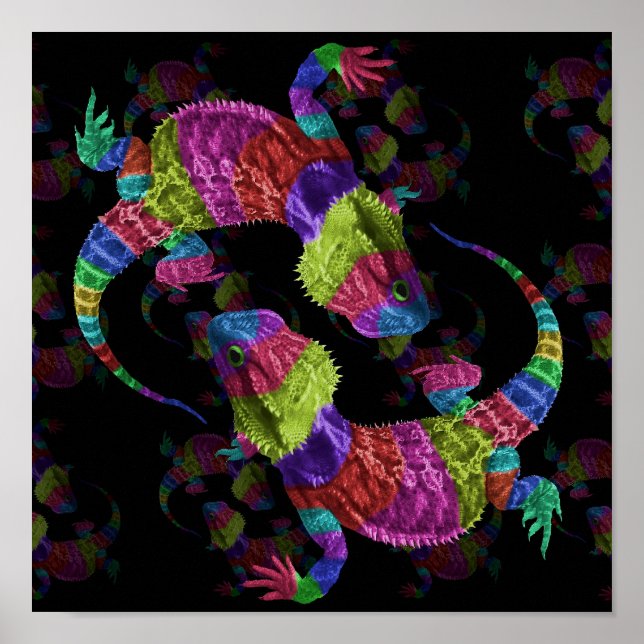 Póster Rainbow Lizards (Frente)