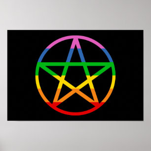 Poster Rainbow Pentacle