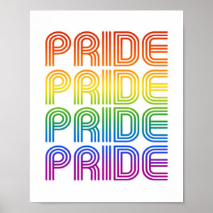 Poster Rainbow Pride Retro