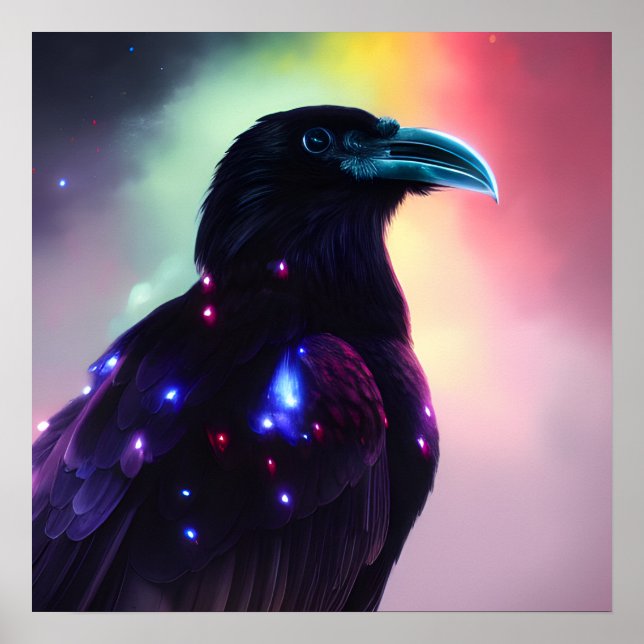 Poster Rainbow Raven (Frente)
