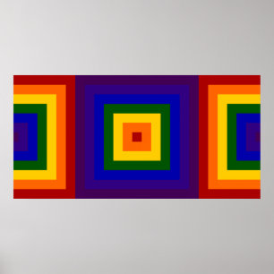 Poster Rainbow Squares