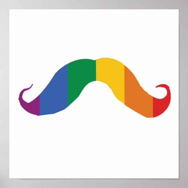 Poster Rainbow Stache .png (Frente)