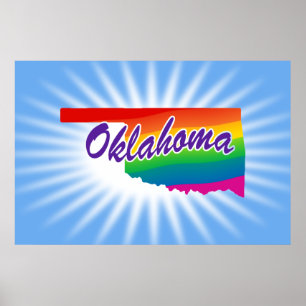 Póster Rainbow State De Oklahoma