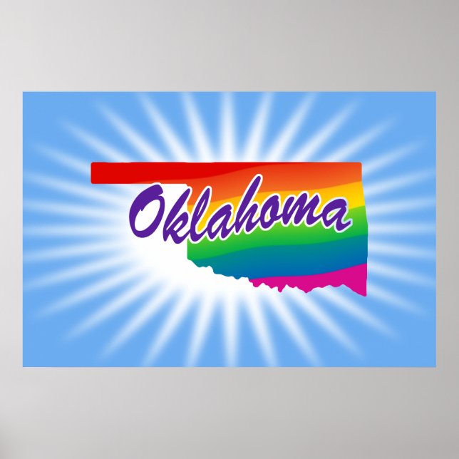 Póster Rainbow State De Oklahoma (Frente)