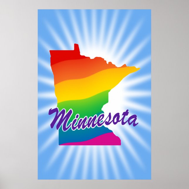 Póster Rainbow State Of Minnesota (Frente)