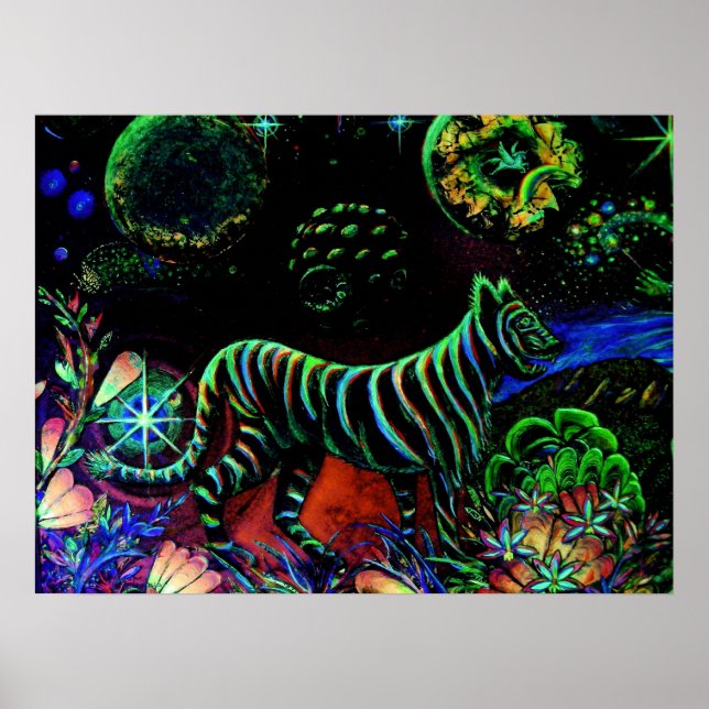 Póster Rainbow Tiger (Frente)