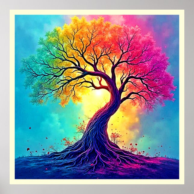 Poster  Rainbow Tree: Roots of Infinite Hope Art (Frente)