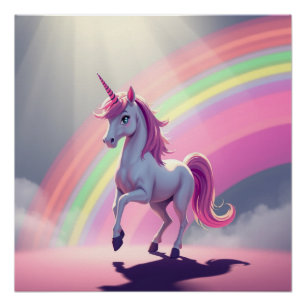 Póster Rainbow Unicorn