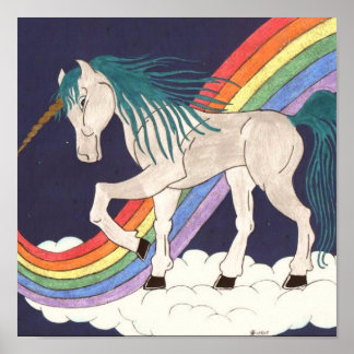 Poster Rainbow Unicorn