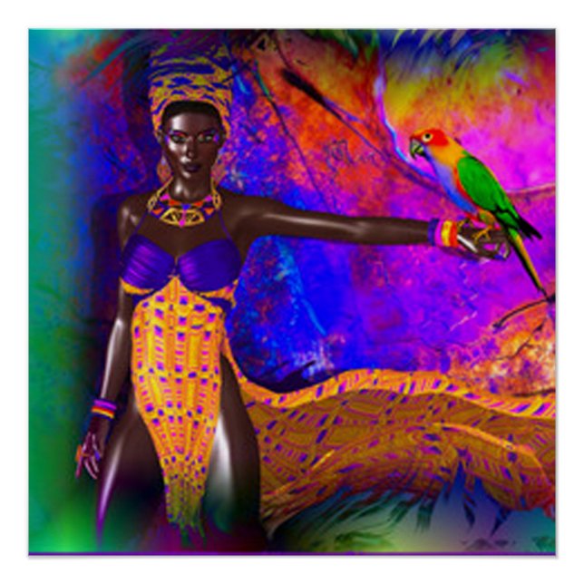 Póster Rainha Africana (Frente)