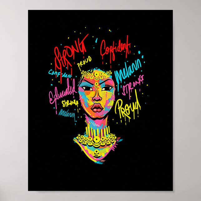 Poster Rainha Africana Forte Mulher Negra História Mês Pr (Frente)
