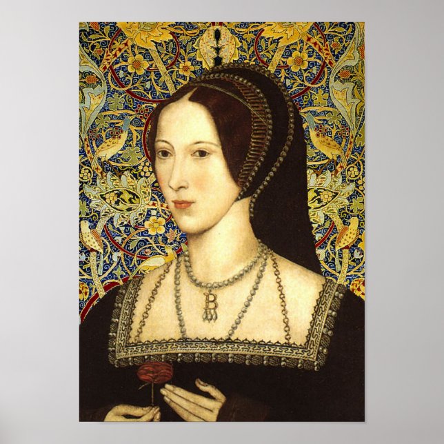 Póster Rainha Anne Boleyn Retrato (Frente)