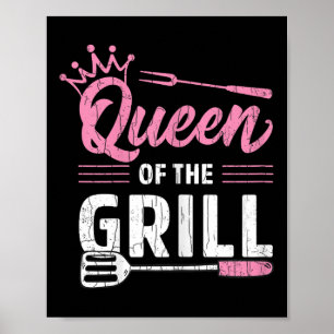 Poster Rainha Da Carneira Engraçada De Churrasco Barbeque