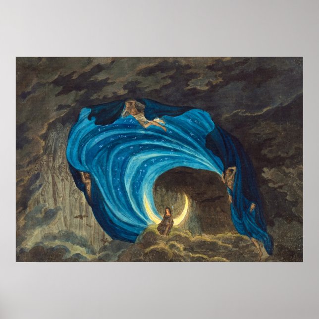 Poster Rainha da Cena Noturna de Simon Quaglio (Frente)