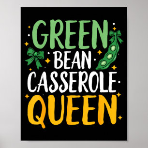 Poster Rainha da Cerole de Feijão Verde Cozinha Piada de