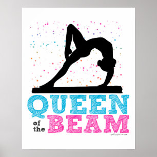 Póster Rainha da Ginástica de Beam por Golly Girls