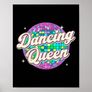 Poster Rainha Dançando Camisa Vintage Dançando 70 Criança