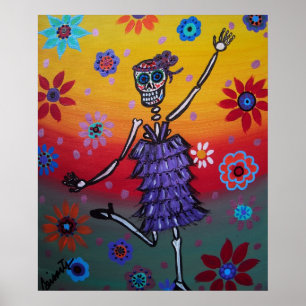 Póster Rainha Dançante do Dia dos Mortos