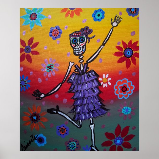 Póster Rainha Dançante do Dia dos Mortos (Frente)