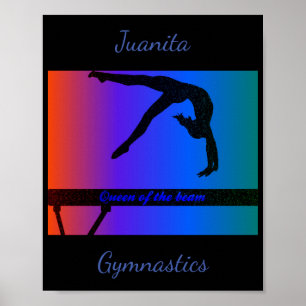 Poster Rainha das Garotas da Ginástica Beam