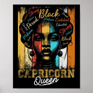 Poster Rainha de Capricórnio Nascida Nov Dez Zodíaco Hist