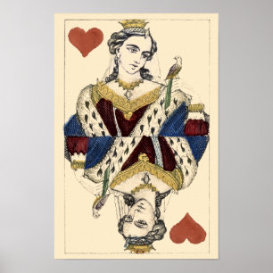 Poster Rainha de Copas da Era Vitoriana Antiga