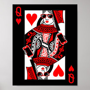 Poster Rainha de Copas Feminino - Dia dos Namorados Vinta