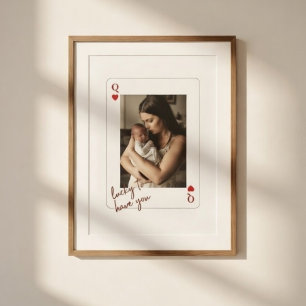 Poster Rainha de Copas Personalizada Foto do Dia das Mães