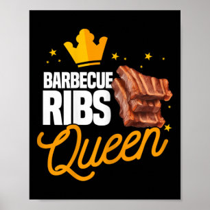Poster Rainha de Costelas de Churrasco Divertida Temporad