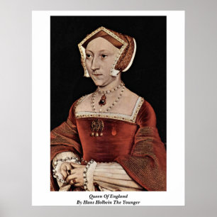 Póster Rainha de Inglaterra por Hans Holbein o mais novo