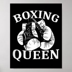Poster Rainha do Boxe Feminino Lutadora Kickboxing